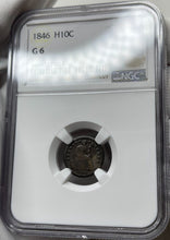 Load image into Gallery viewer, 1846 Seated Liberty Half Dime - NGC G6 - Problem-Free Original - RARE Key Date!!