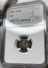 Load image into Gallery viewer, 1846 Seated Liberty Half Dime - NGC G6 - Problem-Free Original - RARE Key Date!!
