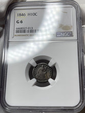 Load image into Gallery viewer, 1846 Seated Liberty Half Dime - NGC G6 - Problem-Free Original - RARE Key Date!!