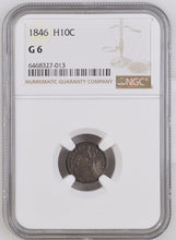 Load image into Gallery viewer, 1846 Seated Liberty Half Dime - NGC G6 - Problem-Free Original - RARE Key Date!!