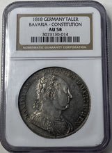 Load image into Gallery viewer, 1818 Germany Bavaria Silver Thaler - "Constitution"- NGC AU58 - Superb Original!
