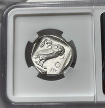 Load image into Gallery viewer, Attica Athens Tetradrachm - Ancient Greek Owl 440-404 B.C. - NGC MS 5/5 & 4/5!
