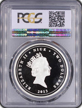Load image into Gallery viewer, 2013 Silver Niue Feng Shui Cranes - PCGS PR70 DCAM - Rare in this Grade! Pretty Coin!
