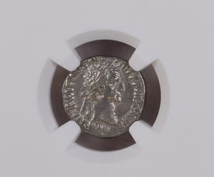Roman Empire Nerva AR Denarius 96-98 AD - NGC XF - Superb Strike! Rare Coin!!