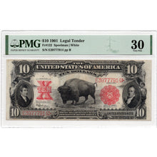 Load image into Gallery viewer, 1901 $10 &quot;Bison&quot; Legal Tender Large Note - PMG VF30 - Fr. 122 - Antebellum Numismatics
