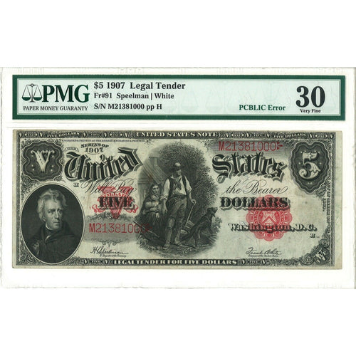 1907 - $5 