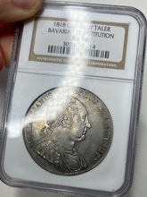 Load image into Gallery viewer, 1818 Germany Bavaria Silver Thaler - &quot;Constitution&quot;- NGC AU58 - Superb Original!
