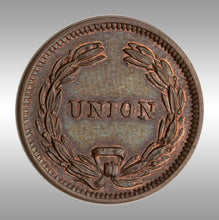 Load image into Gallery viewer, 1863 US Patriotic Civil War Token - &quot;Liberty, Union&quot; - Beautiful Choice Uncirculated! Civil War Era Token!
