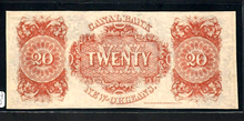 Load image into Gallery viewer, 1800&#39;s $20 Canal Bank New Orleans, LA -Obsolete Bank Note -Choice Uncirculated!
