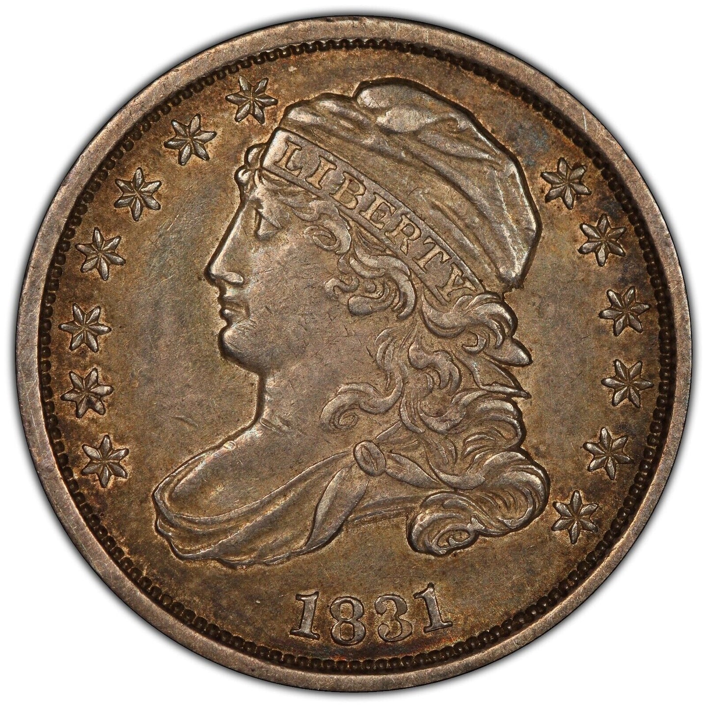 1831 Capped Bust Dime - PCGS AU50 CAC - Exceptional Eye Appeal & Originality!!