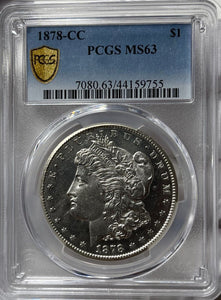 1878-CC Morgan Silver Dollar - PCGS MS63 - Super Fresh & Frostyy!! Choice+