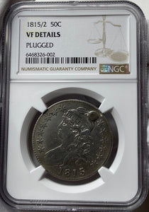 1815/2 Capped Bust Half Dollar -The Rare Key Date of the Series! NGC VF Details