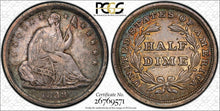 Load image into Gallery viewer, 1838 Seated Liberty Half Dime &quot;No Drapery, Large Stars&quot; - PCGS XF45 - Choice! PQ
