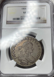 1806 Draped Bust Half Dollar - Overton 118.a - NGC VF25 - Sweet Original! Choice