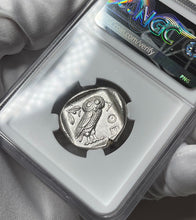 Load image into Gallery viewer, Attica Athens Tetradrachm - Ancient Greek Owl 440-404 B.C. - NGC MS 5/5 &amp; 4/5!
