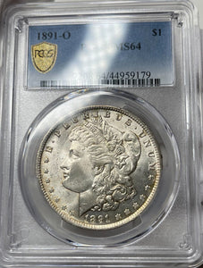 1891-O Morgan Dollar - PCGS MS64 -Tougher New Orleans Mintage! Choice Eye Appeal