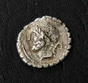 Roman Republic - L. Scipio Asiagenus 106 BC Silver Denarius, Head of Jupiter, Jupiter in Quadriga - Ancient Roman Silver Coin! Rare!