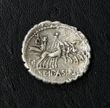 Load image into Gallery viewer, Roman Republic - L. Scipio Asiagenus 106 BC Silver Denarius, Head of Jupiter, Jupiter in Quadriga - Ancient Roman Silver Coin! Rare!
